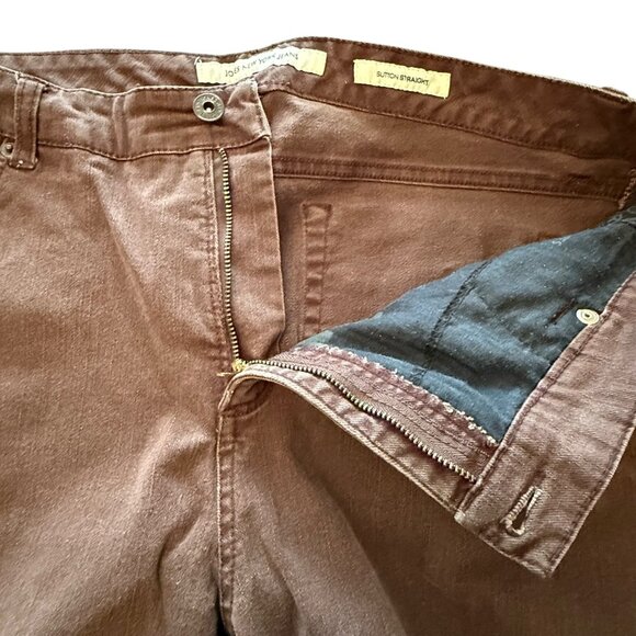 Jones‎ New York Womens Sutton Straight Brown Pants Size 14 (34x27.5) Slimming - Picture 6 of 12